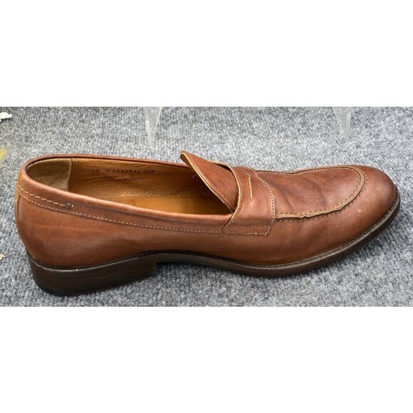 Frye Mens 10 D Cognac Tan Leather Penny Loafers Moc Toe Dress Shoes Mexico 4001 main image 6